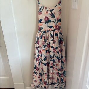 Joyfolie Cream and Pink Floral Dress